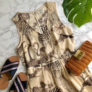 🐫MADEWELL SILK WILD PRINT DRESS 🦓